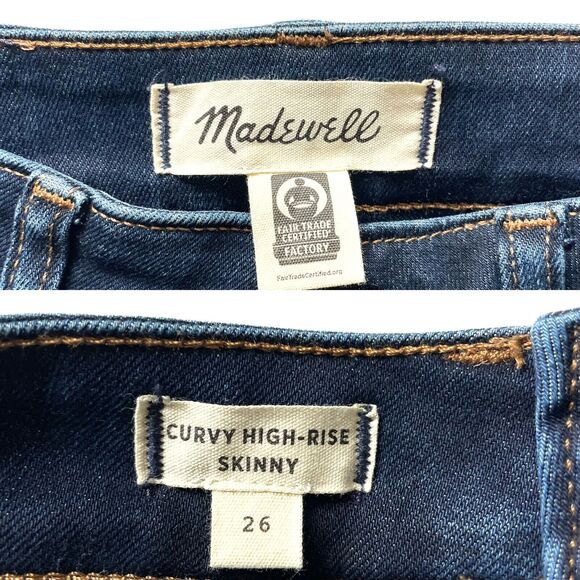 Madewell Curvy High-Rise Skinny Jeans in Woodland Wash TENCEL Denim - Picture 4 of 13